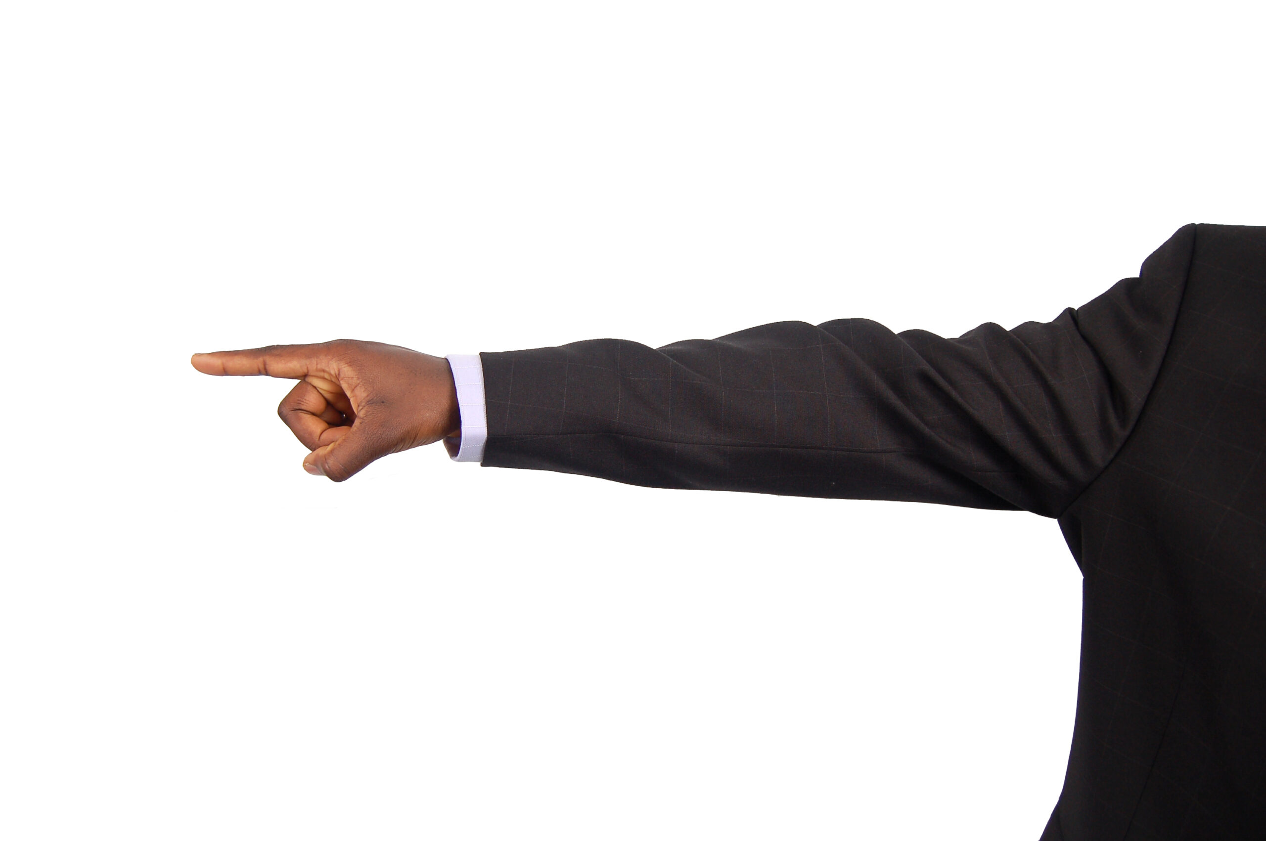 This,Is,An,Image,Of,A,Businessman,Pointing,Away,To