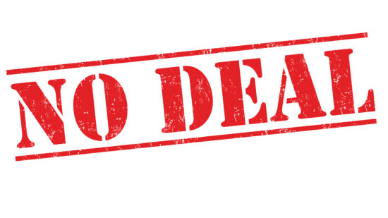 No,Deal,Sign,Or,Stamp,On,White,Background,,Vector,Illustration