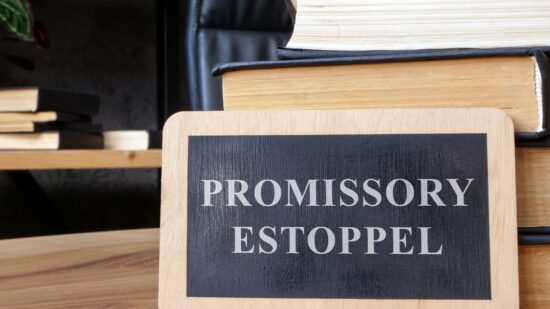 Plate,Promissory,Estoppel,And,Books.