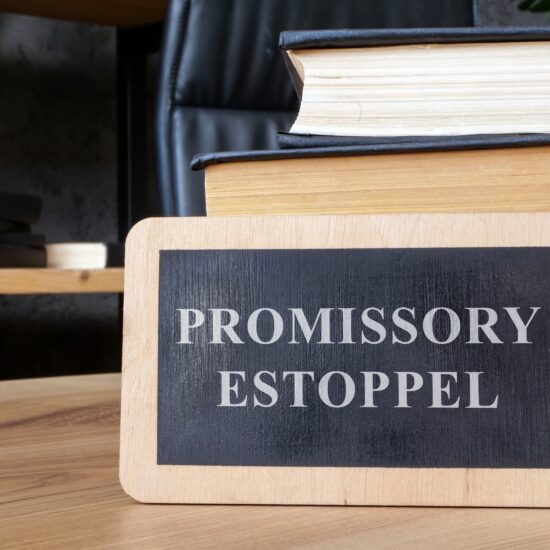 Plate,Promissory,Estoppel,And,Books.