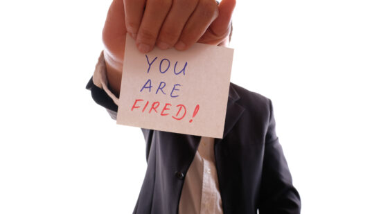 Boss,Holds,A,Note,To,The,Employee,"you,Are,Fired!"