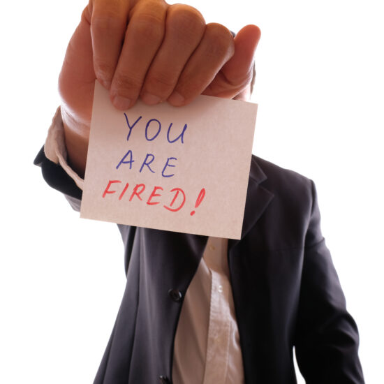 Boss,Holds,A,Note,To,The,Employee,"you,Are,Fired!"